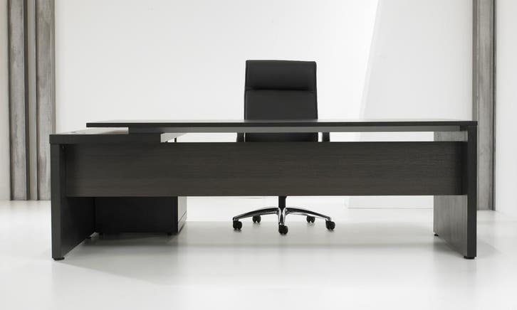 Executive V2 hoekbureau, 230x172cm, black oak, Zakelijke goederen, Kantoor en Winkelinrichting | Kantoormeubilair en Inrichting