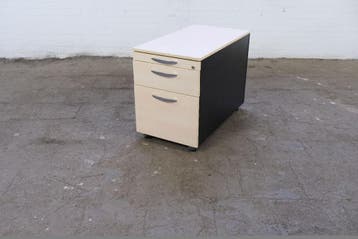 Tweedehands Wini ladeblok verrijdbaar ahorn topblad 3 lades, Overige materialen, Minder dan 50 cm, Gebruikt, Verzenden