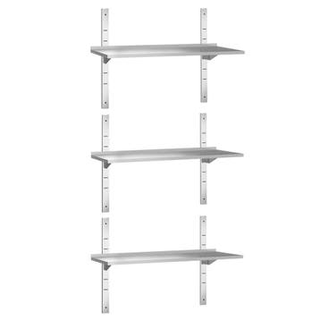 GGM Gastro | 3-laags RVS wandplank PREMIUM - 1400x400mm |, Verzenden, Nieuw in verpakking, RVS Meubilair