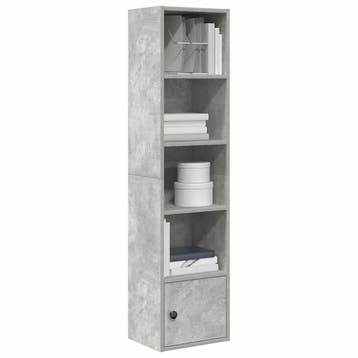 vidaXL Boekenkast 31x24x127 cm bewerkt hout betongrijs, Verzenden, Nieuw, Overige houtsoorten
