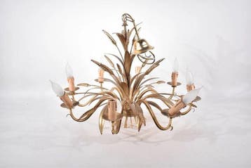 Plafondlamp - Verguld brons, Nieuw