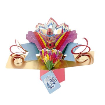 POP UP Wenskaart - Love Holland-Tulpen, Ophalen of Verzenden, Gelopen