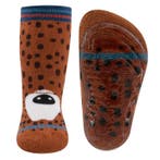 Antislipsokken Bruin met stippen en Berenhoofd op de voet -, Jongen of Meisje, Nieuw, Ophalen of Verzenden, Ewers