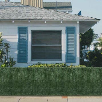 vidaXL Tuinscherm kunstgras 1x5 m groen, Verzenden, Nieuw