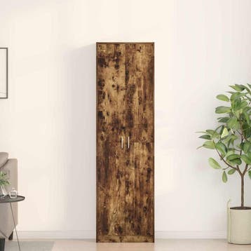 vidaXL Kledingkast Gerookt eiken 55 x 25 x 189 cm Bewerkt, Verzenden, Nieuw