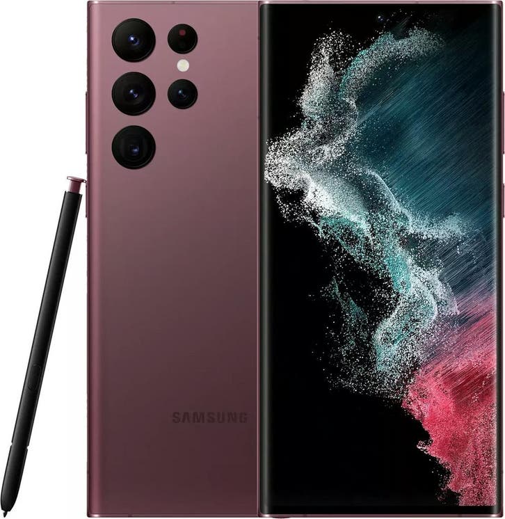 (Ex demo) Samsung Galaxy S22 Ultra (model 2022) 256GB Rood +, Computers en Software, Overige Computers en Software, Nieuw, Ophalen of Verzenden