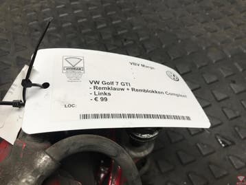 vw golf 7 gti remklauw + remblokken compleet links voor, Ophalen, Gebruikt, Volkswagen