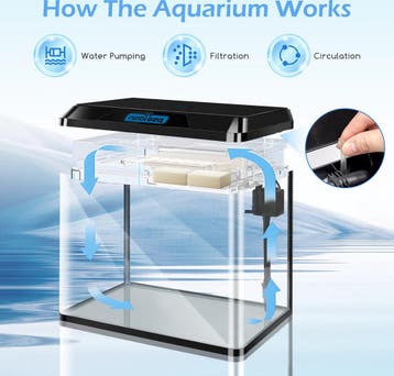 Aquarium Kit - 49,8x29x43,5 cm - 54L - Zwart - Nobleza, Dieren en Toebehoren, Verzenden, Zo goed als nieuw