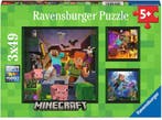 Minecraft Biomes Puzzel (3x49 stukjes) | Ravensburger -, Verzenden, Nieuw