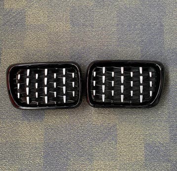BMW E36 Nieren Grillen Chroom / Zwart Set – 1991-1996, Nieuw, Voor, BMW, Motorkap