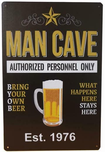 Man Cave est 1976 reclamebord, Verzenden, Nieuw