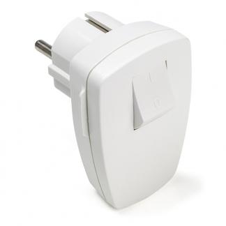 Schuko stekker | Q-link (Randaarde, Schakelaar, 16 A, Wit), Doe-het-zelf en Verbouw, Elektra en Kabels, Verzenden, Nieuw