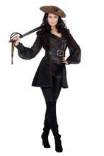 Piratenpak Dames Zwart Luxe, Ophalen of Verzenden, Nieuw