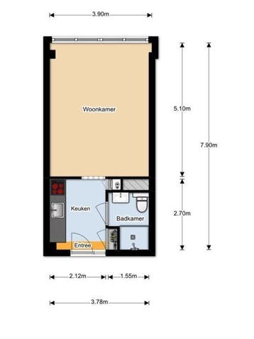 Te Huur 1 Kamer Appartement Bos en Lommerplantsoen In Amster, Direct bij eigenaar, Appartement, Amsterdam, Amsterdam