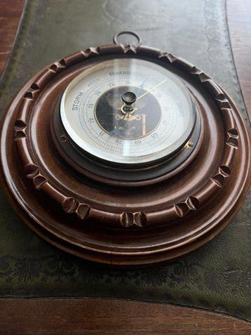 F.A. Thiele Aneroid barometer - Hout, Glas, Messing - F.A.