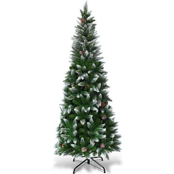 2dekans | Coast Besneeuwde Slim Kunstkerstboom Groen/Wit –, Ophalen of Verzenden, Zo goed als nieuw