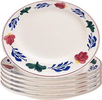 Boerenbont Gebaksbordjes 17,5cm set 6 Stuks (Huishouden), Verzenden, Nieuw, Aardewerk