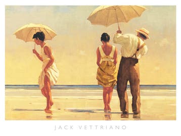 Kunstdruk Jack Vettriano - Mad Dogs 80x60cm, Verzenden, Nieuw