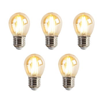 Set van 5 E27 dimbare LED lamp P45 goldline 3,5W 330 lm, Verzenden, Nieuw