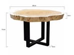 Boomstamtafel 80xH75 cm rond roestvrij stalen poten -, Tuin en Terras, Ophalen of Verzenden, Nieuw