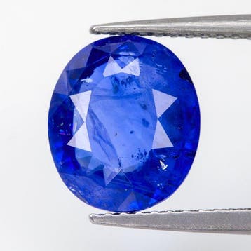 1 pcs Blauw Saffier - 3.90 ct - Asian Institute of, Nieuw