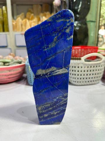 Lapis lazuli en hackmaniet Gepolijste - Hoogte: 228 mm -, Verzamelen