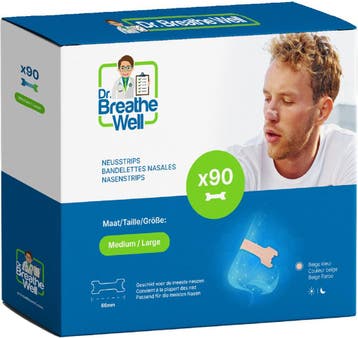 Dr. Breathe Well ™ - 90 Neusstrips tegen snurken - Anti, Verzenden, Zo goed als nieuw