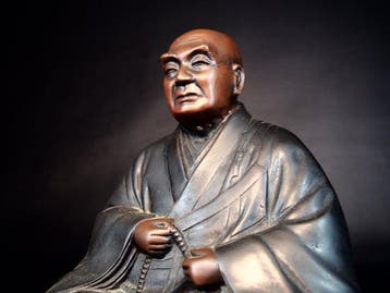 Zittend standbeeld van Nichiren Daishonin , oprichter, Antiek en Kunst