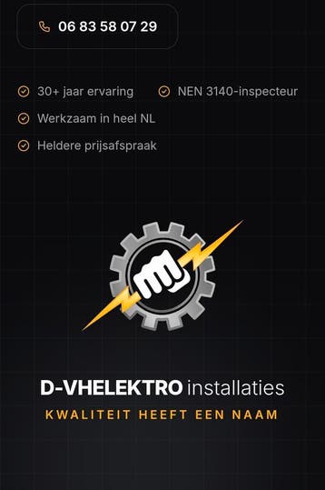 Electricien 30jaar+ ervaring zkt leuke klus, gecertificeerd., 24-uursservice