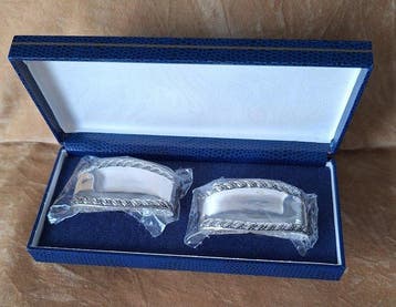 Servetring (2) - .835 zilver, Antiek en Kunst