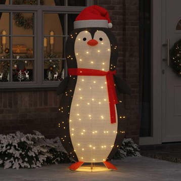 vidaXL Sneeuw Pinguïn Figuur met 600 LED Warmwit 78 x 178 cm, Verzenden, Nieuw