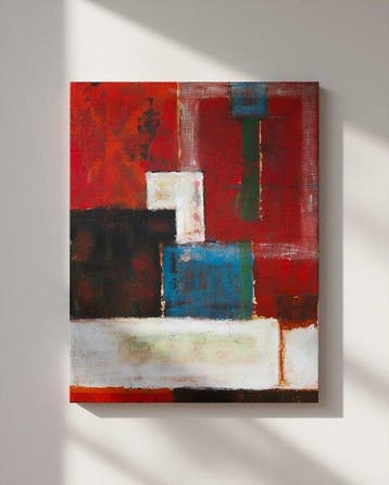 Alejandro Valdes - “Geometría en Rojo y Azul – Abstracto