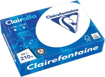 A4 papier 210 gram pak 250 vel Clairefontaine Clairalfa, Computers en Software, Verzenden, Nieuw, Clairefontaine