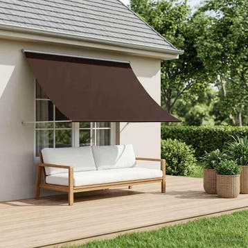 vidaXL Markies Bruin 300 x 150 cm 180 g / m² Polyester met, Verzenden, Nieuw