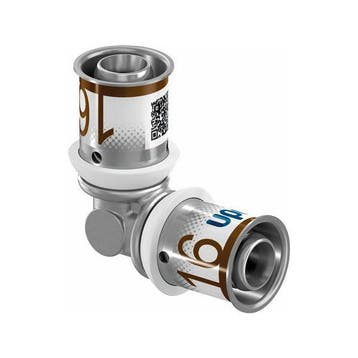 Uponor S-Press Plus perskoppeling Ø16x16 knie, Verzenden, Nieuw