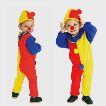Kind Clown Kostuum met Muts - Feestelijk Jumpsuit voor Jonge, Verzenden, Nieuw
