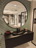 Showmodel badmeubel mat zwart 120cm - 0026, Huis en Inrichting, Badkamer | Badkamermeubels, Ophalen, Nieuw, Wastafelkast