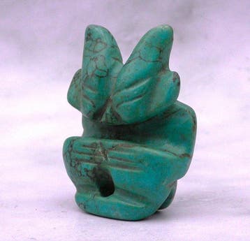 sculptuur, Hongshan Cultuur Taïno Alien achtige Gehoornde