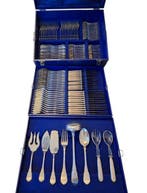 Calderoni - Bestekset voor 12 personen (128) - .800 zilver, Antiek en Kunst