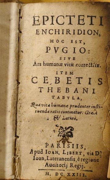 Epictetus - Epicteti Enchiridion, hoc est, Pugio - 1623