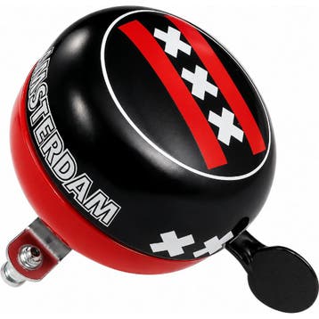 Falkx Fietsbel 60 mm zwart-rood - ding-dong uitvoering Am..., Ophalen of Verzenden, Nieuw