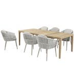 Eva Liam dining tuinset 240x100xH75 cm 7 delig teak Taste, Ophalen of Verzenden, Nieuw