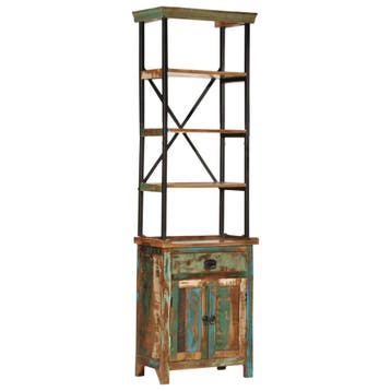 vidaXL buffetkast 55x30x180 cm massief gerecycled hout, Verzenden, Nieuw, 50 tot 100 cm, Minder dan 100 cm