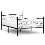 vidaXL Bedframe met lattenbodem metaal zwart 120x200 cm, Huis en Inrichting, Slaapkamer | Bedden, Verzenden, Zwart, Nieuw, Twijfelaar