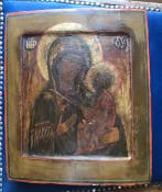 Icoon - Moeder Gods van Tichvin - Hout