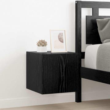 vidaXL TV Wandkast 30,5 x 35 x 30 cm Zwart Eiken Bewerkt, Minder dan 50 cm, Verzenden, Nieuw, Minder dan 100 cm