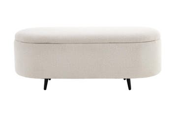 Scandinavische Gestoffeerde Bank VOGUE 110cm wit Bouclé, Ophalen of Verzenden, Nieuw