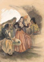 Eduard Jener Casellas (1882-1967) - Escena goyesca