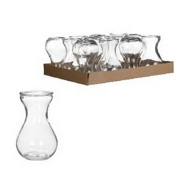 Glas vaas Hyacinth vaas per stuk Hyacinth vase Ø9,3 cm h. 14, Ophalen of Verzenden, Nieuw