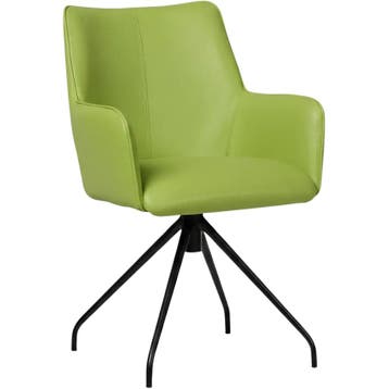 Set van 8 Leren draaibare eetkamerstoelen Wave - Toledo, Huis en Inrichting, Stoelen, Ophalen of Verzenden, Nieuw, Leer, Vijf, Zes of meer stoelen